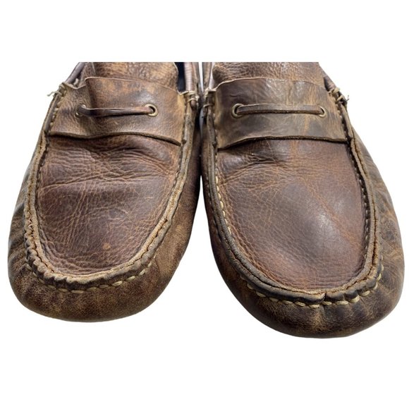 Bed|Stu Men's Dockweiler Brown Leather Casual Loafers Size 12M - Picture 3 of 7